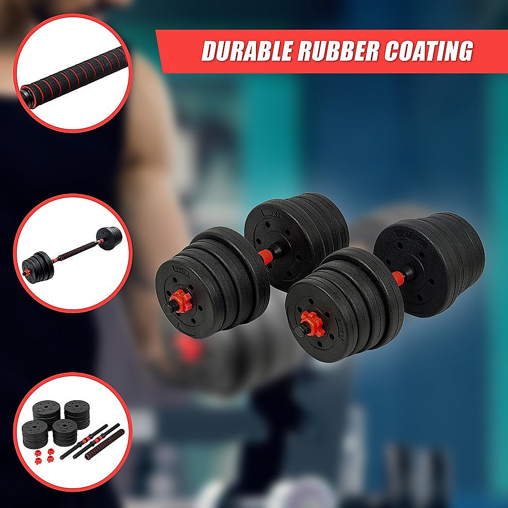 Dumbbell Set Adjustable Rubber-30kg