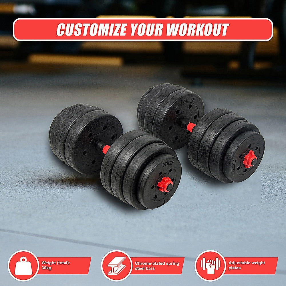 Dumbbell Set Adjustable Rubber-30kg