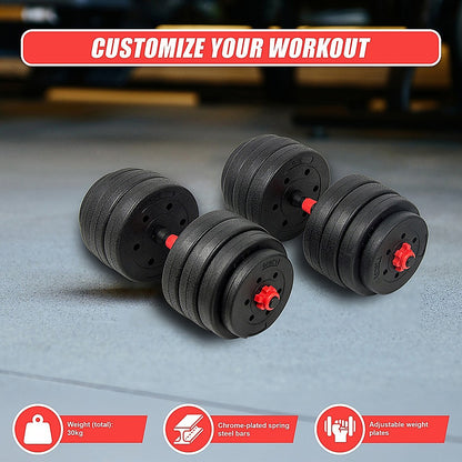 Dumbbell Set Adjustable Rubber-30kg