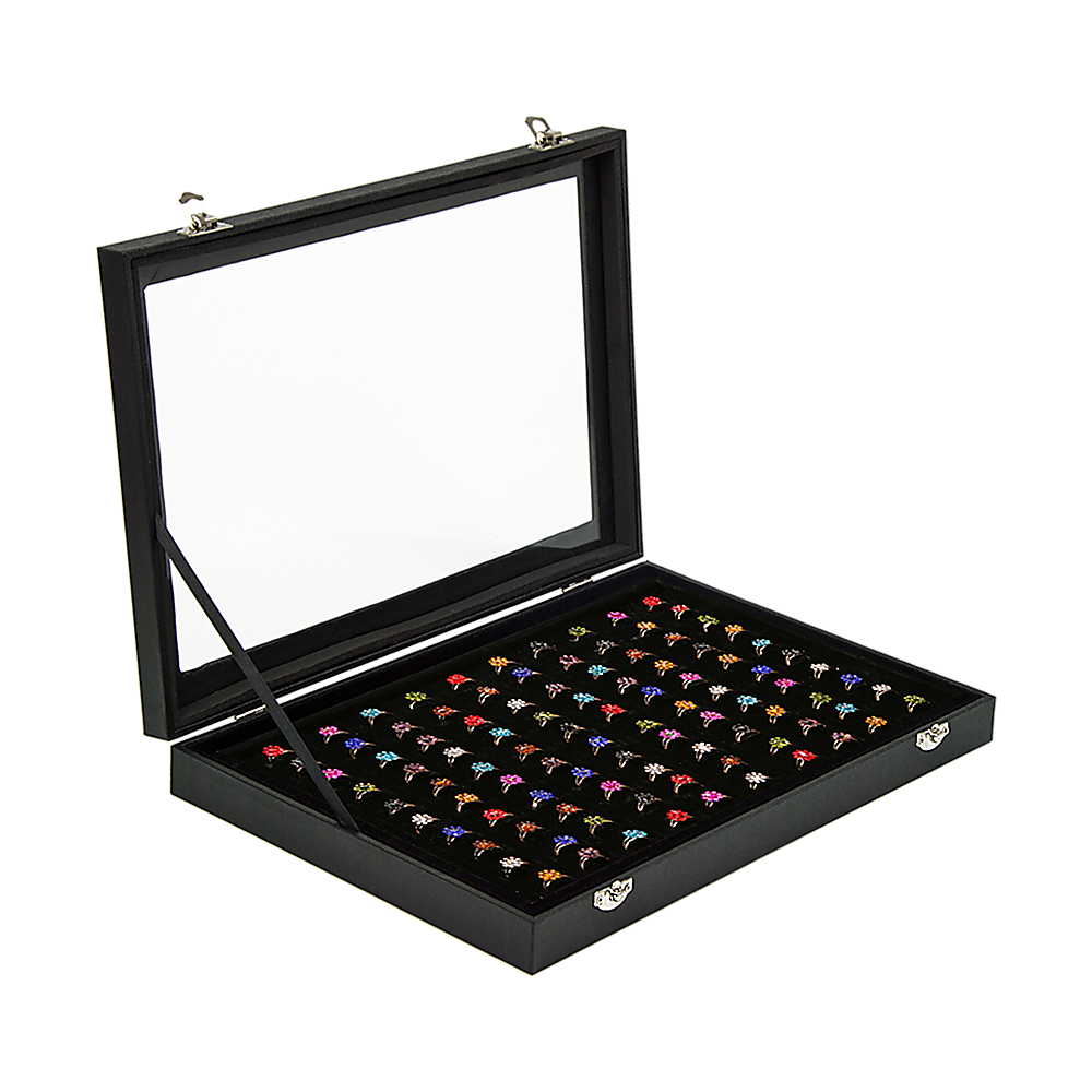 100 Earring Ring Holder Jewellery Necklace Display Storage Box