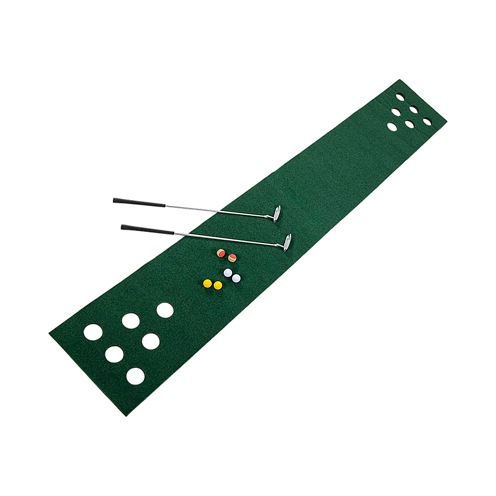 Golf Putting Matt with 2 Putters, 6 Balls