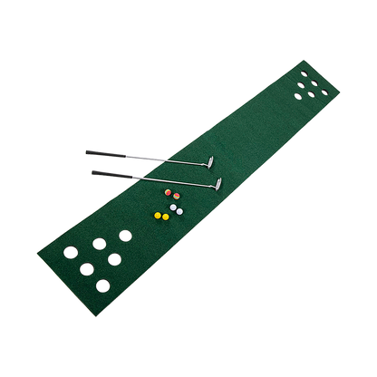 Golf Putting Matt with 2 Putters, 6 Balls