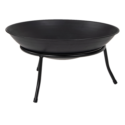 Iron Fire Bowl Traditional Log Fire Pit Outdoor Heating Camp Site Barbecue 48cm