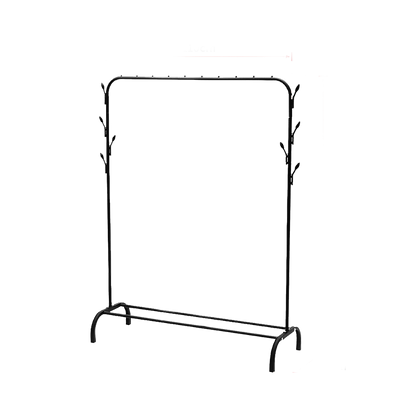 Closet Organizer Metal Garment Rack Portable Clothes Hanger Storage Shoes Rack Black