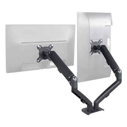 Dual Screen Gas-strut Monitor Stand Mount Desktop Bracket for LED/LC