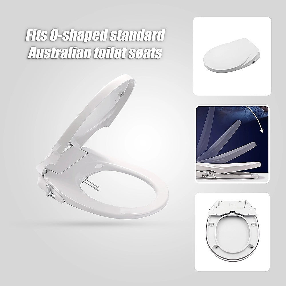 Non Electric Bidet Toilet Seat W/ Cover Bathroom Spray Washlet Water Wash
