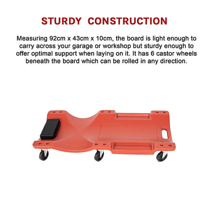 92cm Professional Rolling Mechanics Car Creeper Crawler Board Under Car Tool