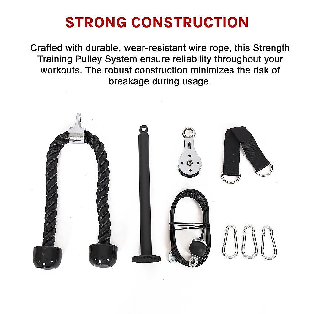 Fitness Pulley Set Gym Kit Tool Accessories Wire Rope - Factory Direct Shop