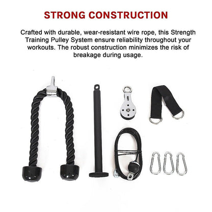 Fitness Pulley Set Gym Kit Tool Accessories Wire Rope - Factory Direct Shop