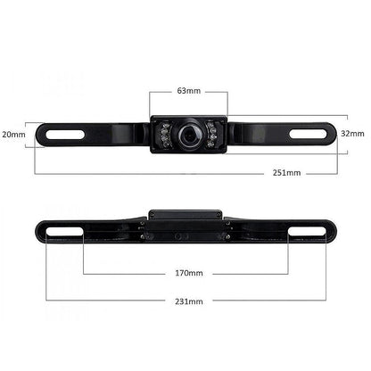 120 Degrees Camera Mirror Car Rear View Reverse Night Vision Parking System Kit