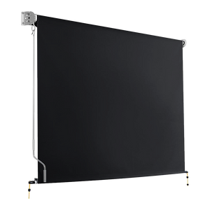 Retractable Straight Drop Roll Down Awning Garden Patio Screen 3.0X2.5M