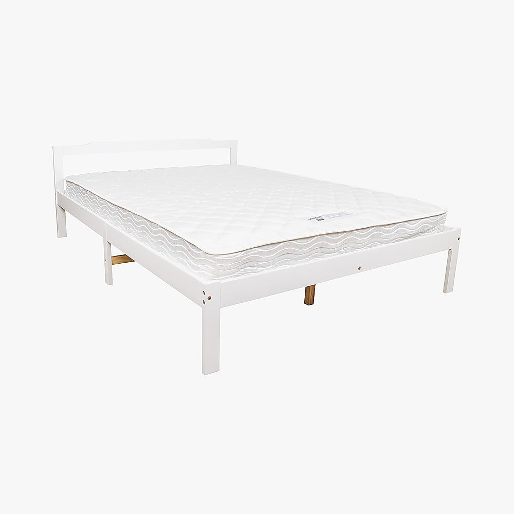 Double Wooden Bed Double Frame Home Furniture White