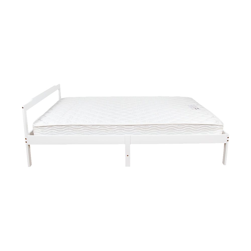 Double Wooden Bed Double Frame Home Furniture White