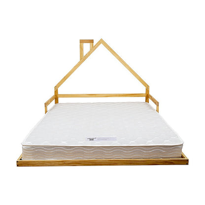 Pine Wood Floor Bed House Frame for Kids and Toddlers-Double