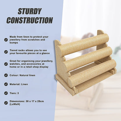 3-Tier Triple Bar Jewellery Display Rack