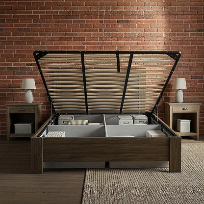 King Gas Lift Bed Mechanism with Frame – Storage Platform & Sofa Bed Kit