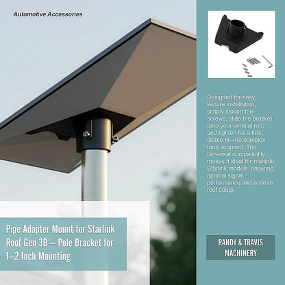 Starlink Roof Pole Adapter Bracket for Gen 3B (1–2 Inch Mounting) - Factory Direct Shop