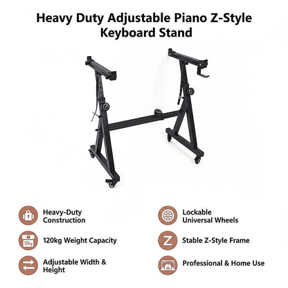 Z-Style Keyboard Stand – Heavy Duty Adjustable Piano Stand for Digital Keyboards & Portable Use