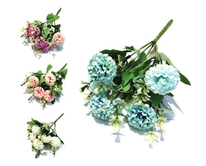 bulk 36 Artificial Chrysanthemun Bunch Assort 31cm