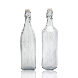 bulk 12 Clear Water Bottle Clip Top 1Lt 2 Assorted