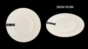 bulk 24 Round Dinner Plate White 26cm