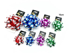 bulk 24 2 Tone Gift Bow 10cm Assort Cols