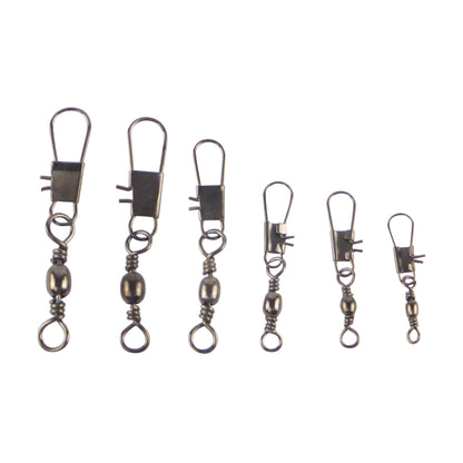 Swimerz Barrel Swivel w Interlock Snap, Size 8, 20 pack