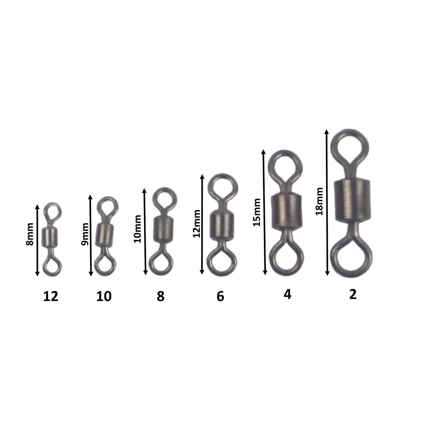 Swimerz Rolling Swivels, Size 4, 15 pack