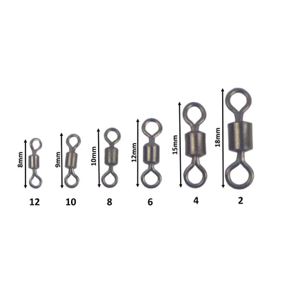 Swimerz Rolling Swivels, Size 10, 50 pack