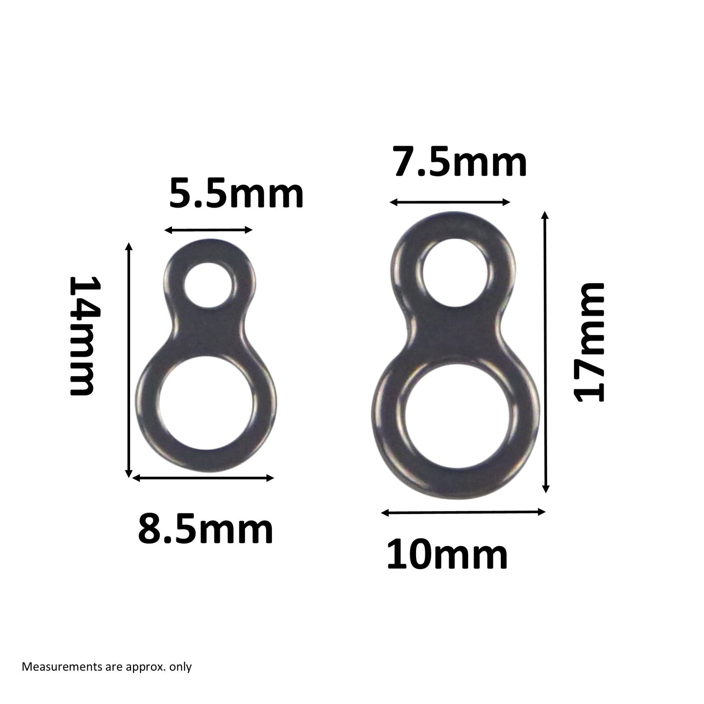 Swimerz 180kg Solid Double Rings, 14mm, 20 pack