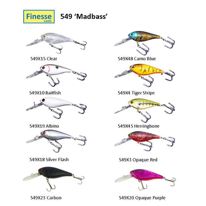 Finesse 'Madbass' Opaque Purple, 85mm Deep Diving Crankbait