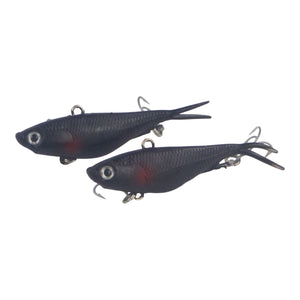 Swimerz 95mm Soft Vibe, Carbon, 2 pack
