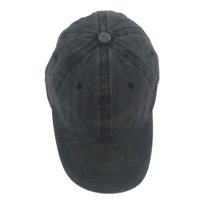 BSTC 6-Panel Baseball Cap, Distressed Cotton, Charcoal