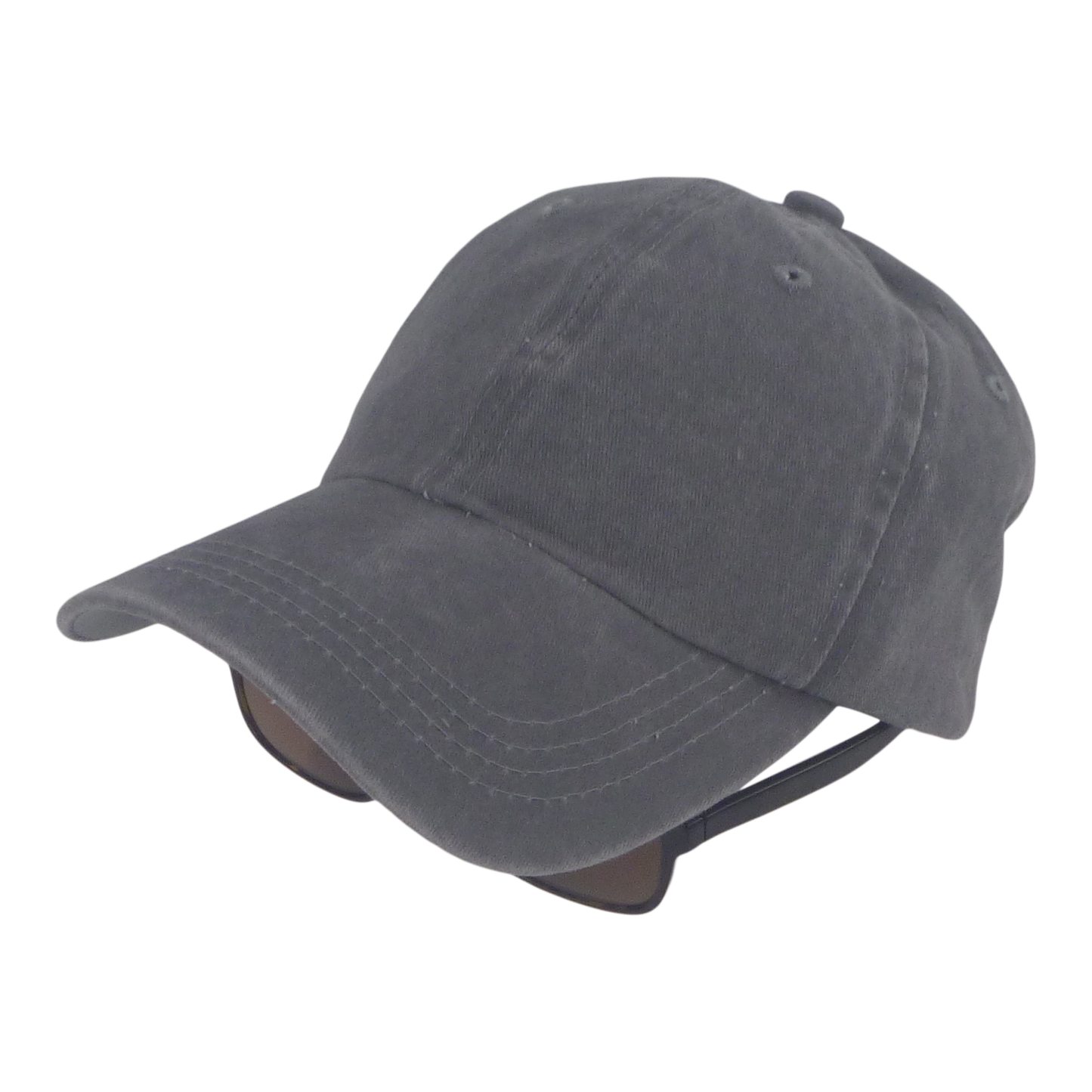 BSTC 6-Panel Baseball Cap, Distressed Cotton, Grey