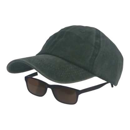 BSTC 6-Panel Baseball Cap, Distressed Cotton, Green