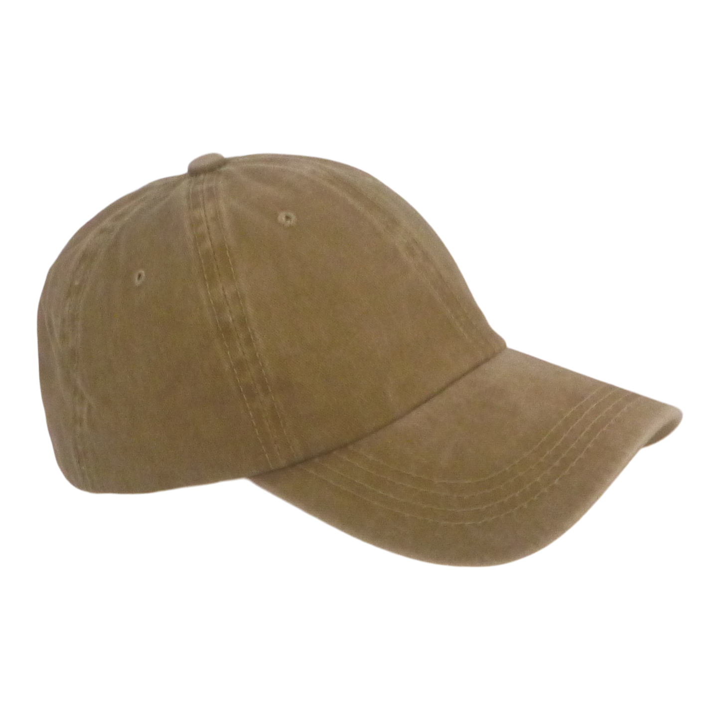BSTC 6-Panel Baseball Cap, Distressed Cotton, Tan