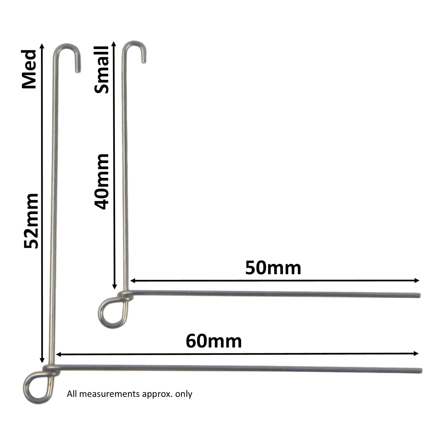 Artizan Spinnerbait Forms, Closed Eye, Medium, Qty 8