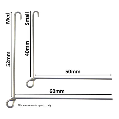 Artizan Spinnerbait Forms, Closed Eye, Medium, Qty 8