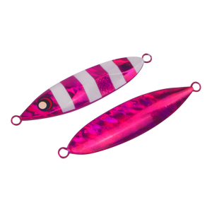 Finesse Slow Pitch Flutter Jig, 60gm, Hot Pink Stripe, 2 pack