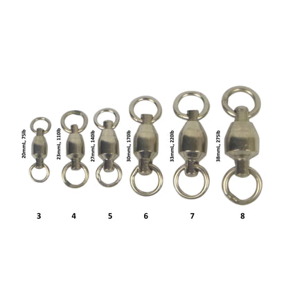 Swimerz Heavy Duty Ball Bearing Swivels, Size 5, 15 pack