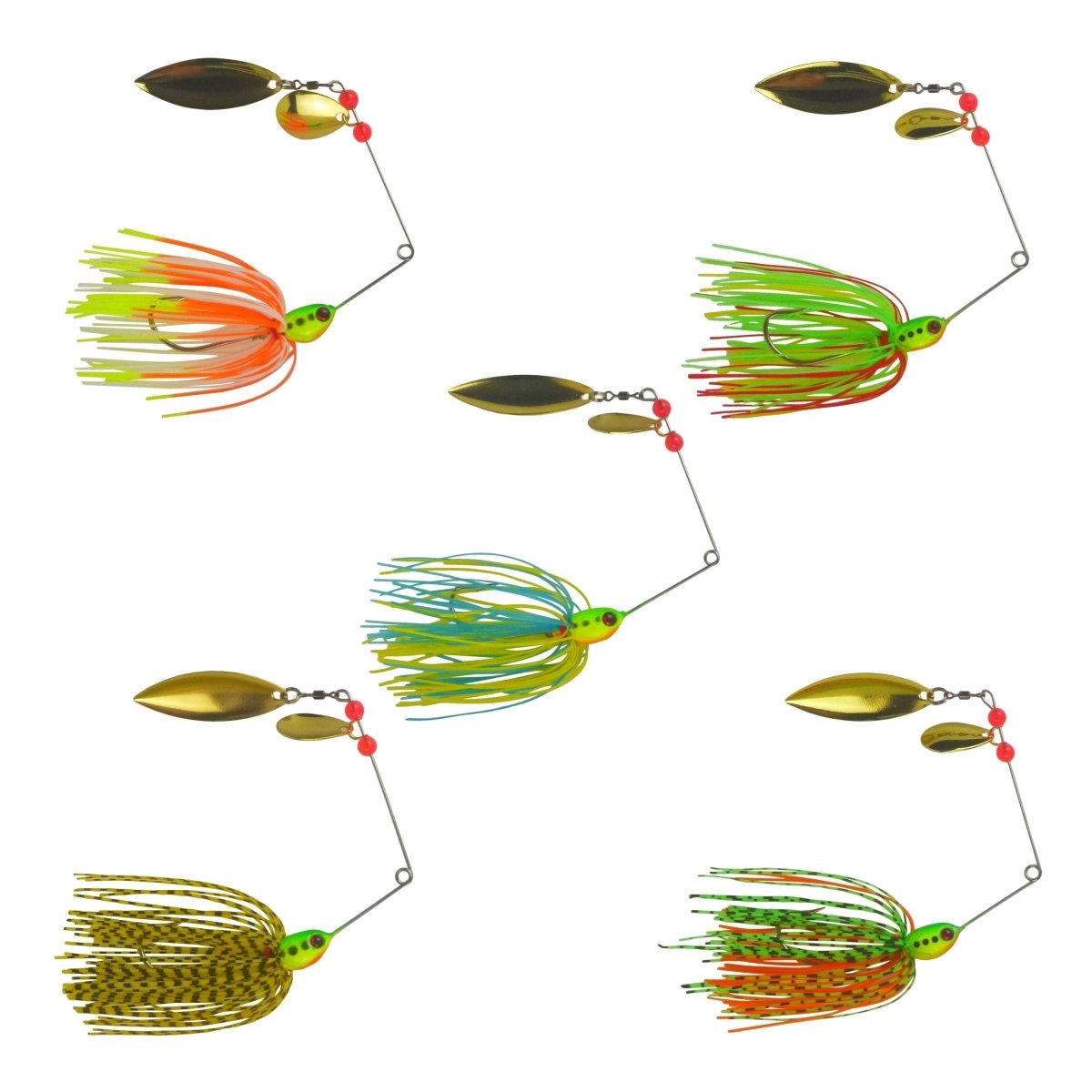 Dekoi 17gm LS21 Closed Eye Spinnerbait, Lemon Lime, Qty 2 - Factory Direct Shop