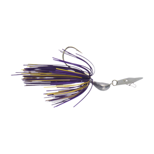 Dekoi 7gm Bladed Swim Jig, Chatterbait, Purple Gold, 2 pack