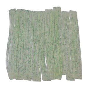 Artizan 22 strand silicon skirt, Lumo White with Green Flake, Pack of 20