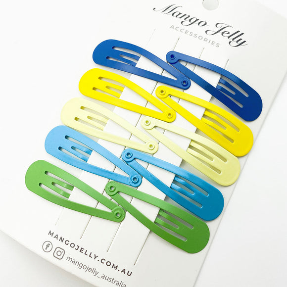 MANGO JELLY Everyday Snap Hair Clips (5cm) - Oz - Twin Pack