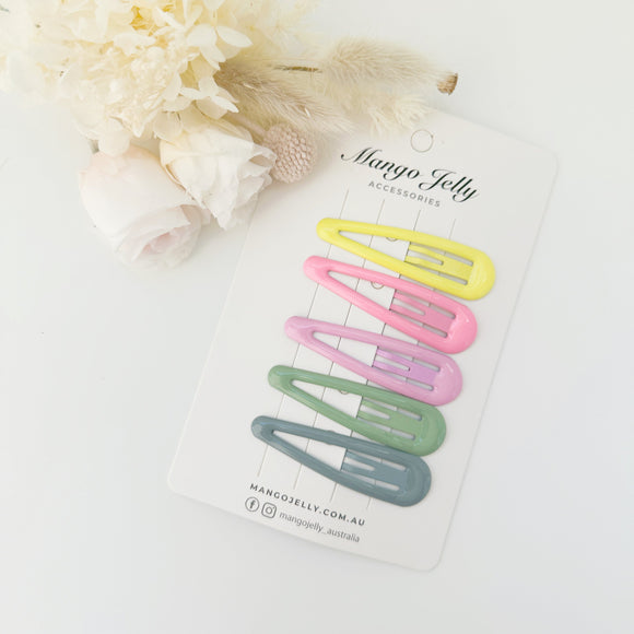 MANGO JELLY Butter Cream Hair Clips Collection - Candy Classic - One Pack