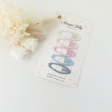 MANGO JELLY Butter Cream Hair Clips Collection - Ice cream Oval - Twin Pack