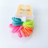 MANGO JELLY Kids Hair Ties (3cm) - Bubbly Neon (THICK) - One Pack