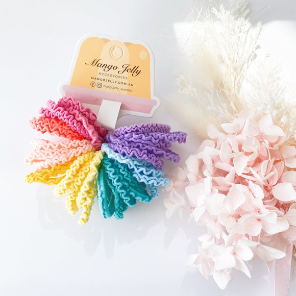 MANGO JELLY Kids Hair Ties (3cm) - Lace Candy - Three Pack