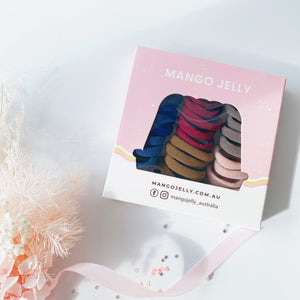 MANGO JELLY Metal Free Hair Ties (3cm) - Earth Tone 36P -Twin Pack