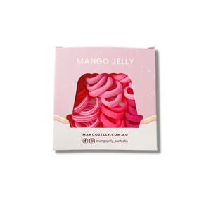MANGO JELLY Metal Free Hair Ties (3cm) - Just Pink 36P - Three Pack